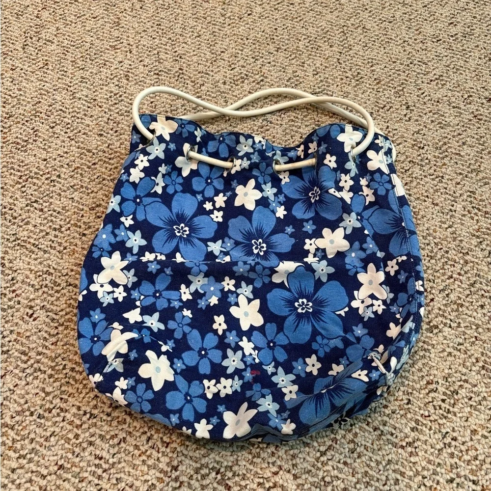 Limited Too Floral Blue and White Tote Bag. Y2K